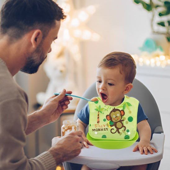 Bavoir bébé imperméable à poche ultra-absorbant - Repas - Bébé Bambin - Bébé Bambin