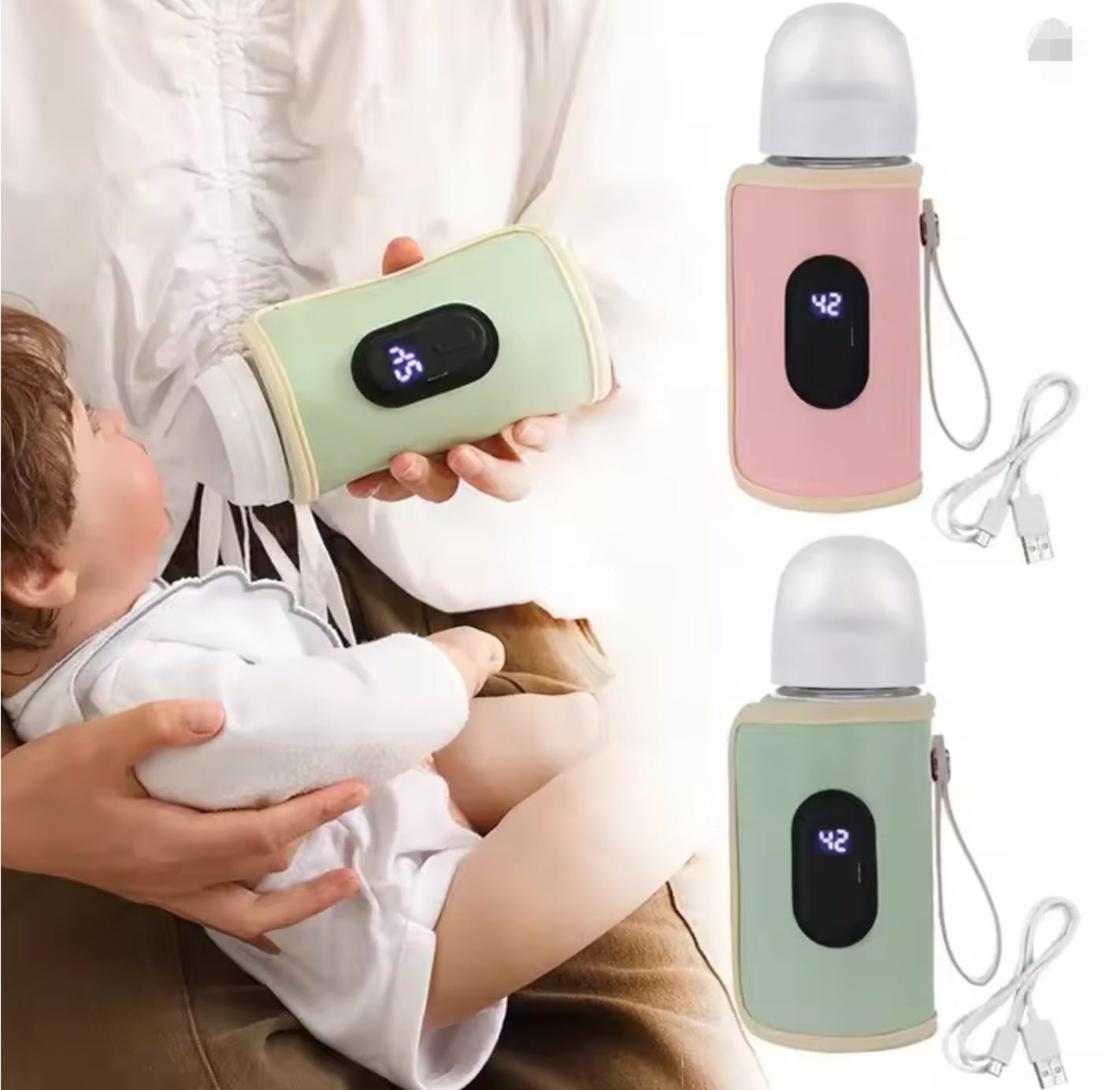 Chauffe Biberon Nomade USB-C avec Écran LCD Autonome | Bébé Bambin - Bébé Bambin
