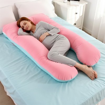 Coussin de grossesse en nue ergonomique confort et allaitement, soutient le corp complet - Le Monde de Charlo & Clara