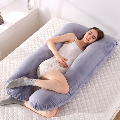 Coussin de grossesse en nue ergonomique confort et allaitement, soutient le corp complet - Le Monde de Charlo & Clara