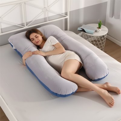 Coussin de grossesse en nue ergonomique confort et allaitement, soutient le corp complet - Le Monde de Charlo & Clara