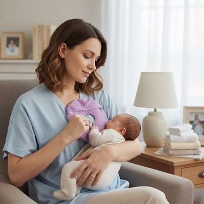Coussinet d'allaitement thermique chaud froid avec soulagement immédiat ultra-absorbant - Le Monde de Charlo & Clara