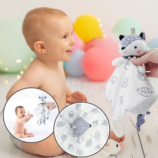 Doudou Bébé Anneau Dentition | Renard Ours Lapin – Bébé Bambin - Bébé Bambin