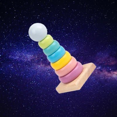 Jouet en Bois - WoodenToys™ - Tour Macaron - Bébé Bambin