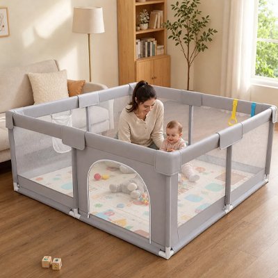 Parc bébé sécurisé renforcé pour le jeu évolutif de Bébé Bambin - Bébé Bambin