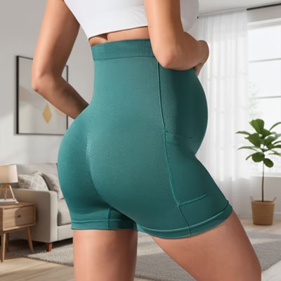Short grossesse extensible pour yoga – Confort évolutif avec poche pratique Bébé Bambin - Le Monde de Charlo & Clara